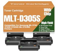 Compatible MLT-D305S Toner Cartridges Replacement MLT-D305L Black Toner High Yield High Capacity for Samsung ML-3750 3750N 3750ND ML-3753ND Printers 7000 Pages,MLT D305S-3PC