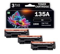 Compatible Model 135A W1350A Toner Cartridge 1500 Pages Replacement for HP MFP M209dw M209dwe M234dw M234sdn M234sdne M234sdw M234dwe M234sdw Printers, Print Clearly, 1500 Page,Black-3PCS
