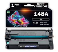 Compatible Model 148A W1480A Toner Cartridge 3100Pages Replacement for HP Laser-Jet Pro 4001n 4001dn 4001dwe 4001dw MFP4101fdn 4101fdw Printers, High-Definition Printing,Black-1PCS