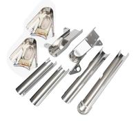 Compatible Motorcycle Rear Swingarm Tube With Phantom Axle Covers For Softail Heritage Springer Fat Boy FLSTF Night Train FXSTB Models Chrome Finish