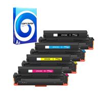 Compatible Multipack HP 410X 1 Full Set Laser Toner Cartridges + Free Paper
