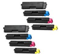 Compatible Multipack Kyocera TK-580K/C/M/Y 2 Full Sets Laser Toner Cartridges