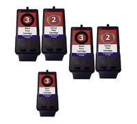 Compatible Multipack Lexmark 3/2 2 Full Sets + 1 Extra Black Inkjet Printer Cartridges
