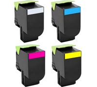 Compatible Lexmark MC2425adw Printer Toner Cartridges (4 Pack) -C232HK0 Multipack