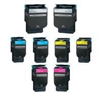 Compatible Multipack Lexmark C544X1KG/YG 2 Full Sets Extra High Capacity Laser Toner Cartridges