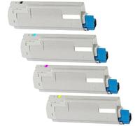 Compatible OKI C5800 Printer Toner Cartridges (4 Pack) -43324424 Multipack