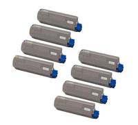 Compatible Multipack Oki 46490605/08BK/Y 2 Full Sets High Capacity Laser Toner Cartridges