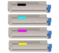 Compatible OKI 45862814-18 Full Set High Capacity Toner Cartridges (4 Pack) Multipack