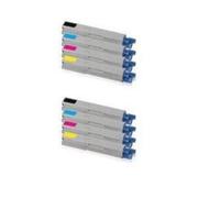 Compatible OKI C3300 Printer Toner Cartridges (8 Pack) -43459340 Multipack