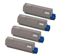 Compatible OKI C542dn Printer Toner Cartridges (4 Pack) -46490608 Multipack