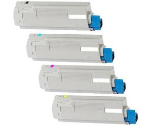 Compatible OKI C5900cdtn Printer Toner Cartridges (4 Pack) -43324424 Multipack
