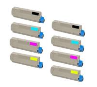 Compatible OKI C612n Printer Toner Cartridges (8 Pack) -46507508 Multipack
