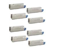 Compatible OKI C710 Printer Toner Cartridges (8 Pack) -44318608 Multipack