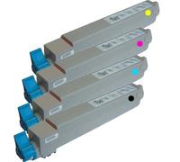 Compatible OKI C9655DN Printer Toner Cartridges (4 Pack) -43837132 Multipack