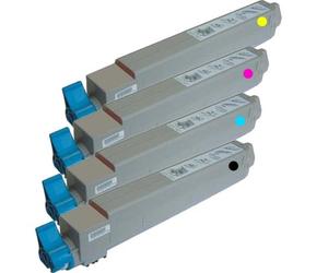 Compatible OKI C9655DN Printer Toner Cartridges (4 Pack) -43837132 Multipack
