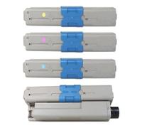 Compatible OKI C301DN Printer Toner Cartridges (4 Pack) -44973536 Multipack
