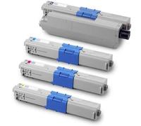 Compatible OKI MC352dn Printer Toner Cartridges (4 Pack) -44973536 Multipack