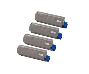 Compatible OKI MC542dn Printer Toner Cartridges (4 Pack) -46490608 Multipack