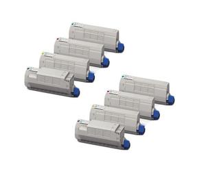 Compatible OKI MC760dn Printer Toner Cartridges (8 Pack) -45396304 Multipack