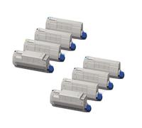 Compatible OKI MC760dn Printer Toner Cartridges (8 Pack) -45396304 Multipack