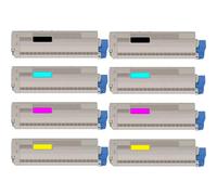 Compatible OKI MC853dnv Printer Toner Cartridges (8 Pack) -45862840 Multipack