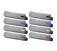 Compatible OKI MC860 Printer Toner Cartridges (8 Pack) -44059212 Multipack