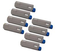 Compatible OKI MC861+ Printer Toner Cartridges (8 Pack) -44059256 Multipack