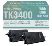 Compatible PA4500x MA4500x Toner Cartridges TK3400 Toner with Chip High Yield for Kyocera ECOSYS PA4500x MA4500x MA4500ix MA4500fx MA4500ifx Printers 12500 Pages,TK3400-2PC