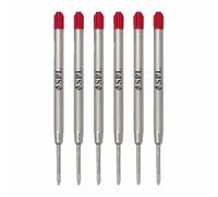 Compatible Parker Ballpoint Pen Refill 0.95mm Point - Red Ink Refill I Pack of 2,4,5,6,8,10,12,16,25,50,100 (Red, Pen_Refill_0.95mm, 6, 0.95mm)