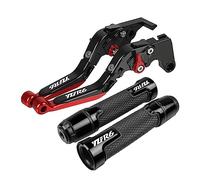 Compatible Parts for Yama&ha YZF R6 1999 2000 2001 2002 2003 2004 Motorcycle Clutch Brake Lever Extendable Adjustable Foldable Levers Handlebar Grips(Red)