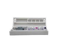 Compatible Pen Case with Monjaro, Mounjaro® & Wegovy® 0.25mg / 0.5mg Weight Loss GLP-1 Pens - Hard Plastic Storage Box for Travel, Fridge or Home - Holds Pen, Needle Tips & Swabs - White