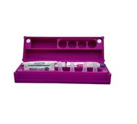 Compatible Pen Case with Monjaro, Mounjaro® & Wegovy® 0.25mg / 0.5mg Weight Loss GLP-1 Pens - Hard Plastic Storage Box for Travel, Fridge or Home - Holds Pen, Needle Tips & Swabs - Purple