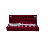 Compatible Pen Case with Mounjaro® & Wegovy® Weight Loss GLP-1 Pens - Hard Plastic Storage Box for Travel, Fridge or Home - Holds Pen, Needle Tips & Swabs - Red