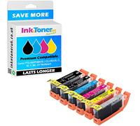 Compatible PGI-550PGBKXL / CLI-551XL Multipack Set Of 6 High Capacity Ink Cartridges (PGI-550XL /CLI-551XLBK/C/M/Y/GY)