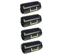 Compatible Quad Pack Lexmark 24B6186 Black Laser Toner Cartridges