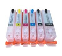 Compatible Refillable Ink Cartridge PGI-770 CLI-771 Compatible With TS5070 TS6070 TS8070 MG5770 MG6870 MG7770 Printers(EMPTY CARTRIDGE 6X)