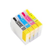 Compatible Refillable Ink Cartridge Set Compatible With STYLUS C91 CX4300 Includes T0921 T0922 T0923 T0924 Black Cyan Magenta Yellow