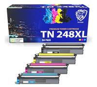 Compatible Replacement Brother TN-248XL High Capacity 4 Colour CMYK INK Toner Cartridges For Brother Printers TN248XL DCP-L3515CDW DCP-L3520CDW DCP-L3520CDWE HL-L3215CW HL-L3220CW HL-L8240CDW MFC-L839