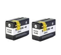 Compatible Replacement Ink Cartridge Compatible With 932XL 933XL Compatible With OfficeJet 6100 6600 6700 7110 7510 7600 Printers(2 PCS BLACK)
