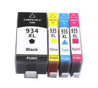 Compatible Replacement Ink Cartridges Compatible With HP934 935XL 934XL Compatible With Officejet Pro 6230 6830 6835 6812 6815 6820 Color Printer(1SET 4PCS)