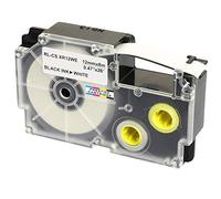 Compatible Ribbon Label Tape XR-12WE XR-12WE1 Black on White 12mm x 8m Replacement for Casio KL-60 100 100E 120 200 200E 300 750 780 820 2000 7000 7200 7400 8100 8200 P1000 C500 CW-L300 Label