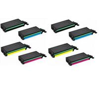 Compatible Samsung CLX-6200FX Printer Toner Cartridges (8 Pack) -CLP-K660B Multipack