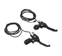 Compatible Sm Connector Short Having E-Bikes and E-Scooters with Lever Cable Power-Off Function 150 Cm Aluminum Alloy Brake for Bike Electric Levers - (1 Pair Black)