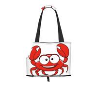 Compatible Small Cat And Dog Portable Shoulder Bag, Cartoon Crab Printed Collapsible Travel Pet Tote Bag, Puppy Carrier For Carrying On Planes, Buses, Subway