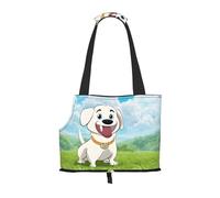 Compatible Small Cat And Dog Portable Shoulder Bag, Cute Labrador Dog Printed Collapsible Travel Pet Tote Bag, Puppy Carrier For Carrying On Planes, Buses, Subway
