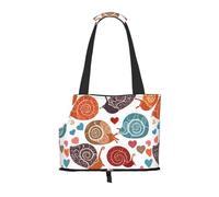 Compatible Small Cat And Dog Portable Shoulder Bag, Cute Snail Printed Collapsible Travel Pet Tote Bag, Puppy Carrier For Carrying On Planes, Buses, Subway