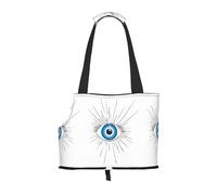 Compatible Small Cat And Dog Portable Shoulder Bag, Evil Eye Printed Collapsible Travel Pet Tote Bag, Puppy Carrier For Carrying On Planes, Buses, Subway