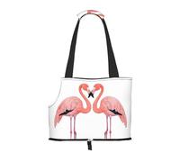 Compatible Small Cat And Dog Portable Shoulder Bag, Ink Flamingos Printed Collapsible Travel Pet Tote Bag, Puppy Carrier For Carrying On Planes, Buses, Subway