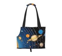 Compatible Small Cat And Dog Portable Shoulder Bag, Outer Space Solar System Printed Collapsible Travel Pet Tote Bag, Puppy Carrier For Carrying On Planes, Buses, Subway