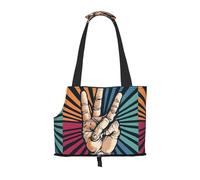 Compatible Small Cat And Dog Portable Shoulder Bag, Rock And Roll Printed Collapsible Travel Pet Tote Bag, Puppy Carrier For Carrying On Planes, Buses, Subway
